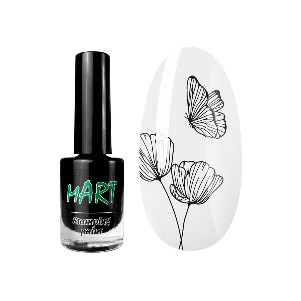 

Краска для стемпинга 01 черная 11мл Mart, Черный