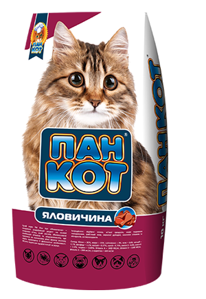 

Сухой корм Пан Кот ГОВЯДИНА для взрослых кошек на развес