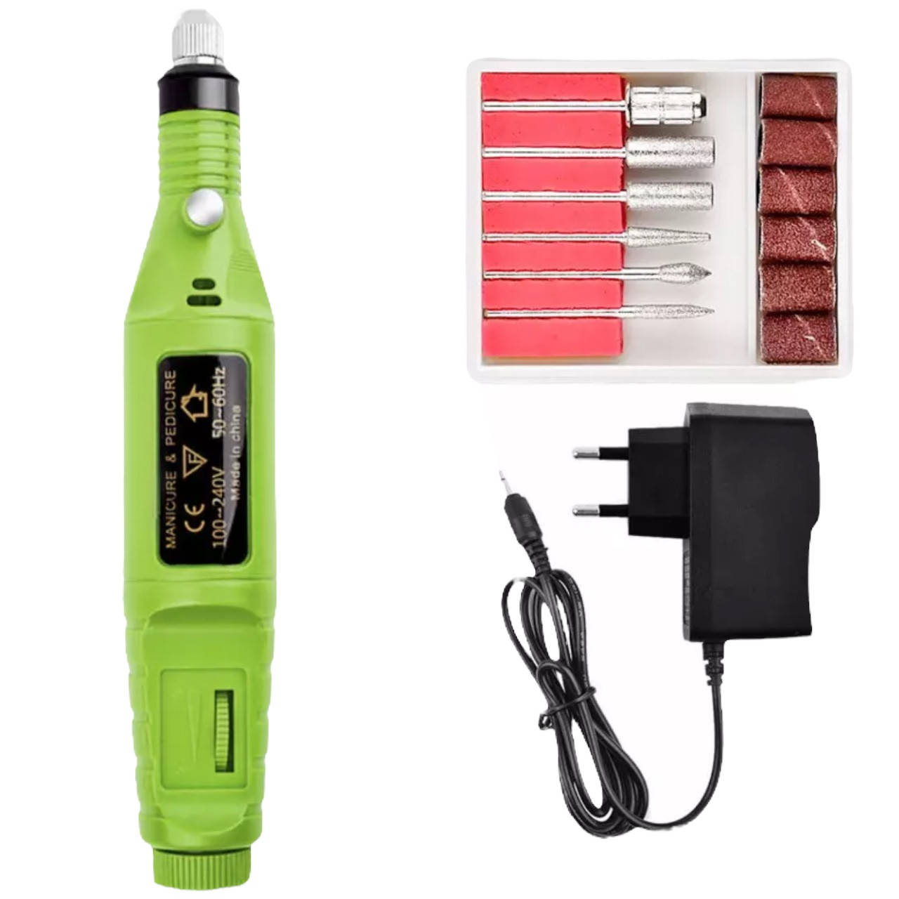

Портативная фрезер - ручка (мини) для аппаратного маникюра - 13000 об./мин. 9 Вт. Салатовый