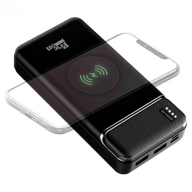 

Портативный аккумулятор с беспроводной зарядкой Power Bank 30000 mAh Paleon PLO-30WP Удобный повербанк