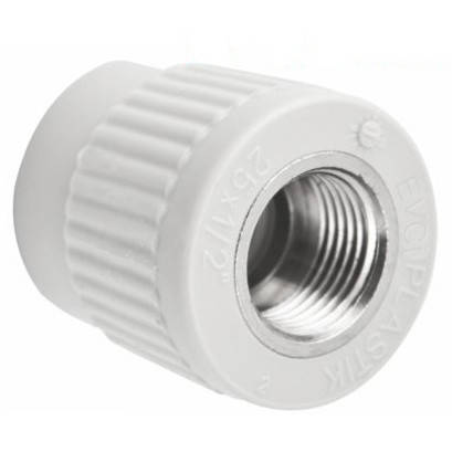 

Муфта д.25×3/4" с внутренней резьбой PP-R EVCI, Серый