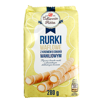 

Вафельні трубочки Рурки ванільні Rurki wanilla 280g 24шт/ящ (Код : 00-00005302)