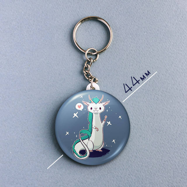 

"Дракон Хаку (Унесённые призраками / Spirited away)" брелок круглый Ø44 мм, Разные цвета