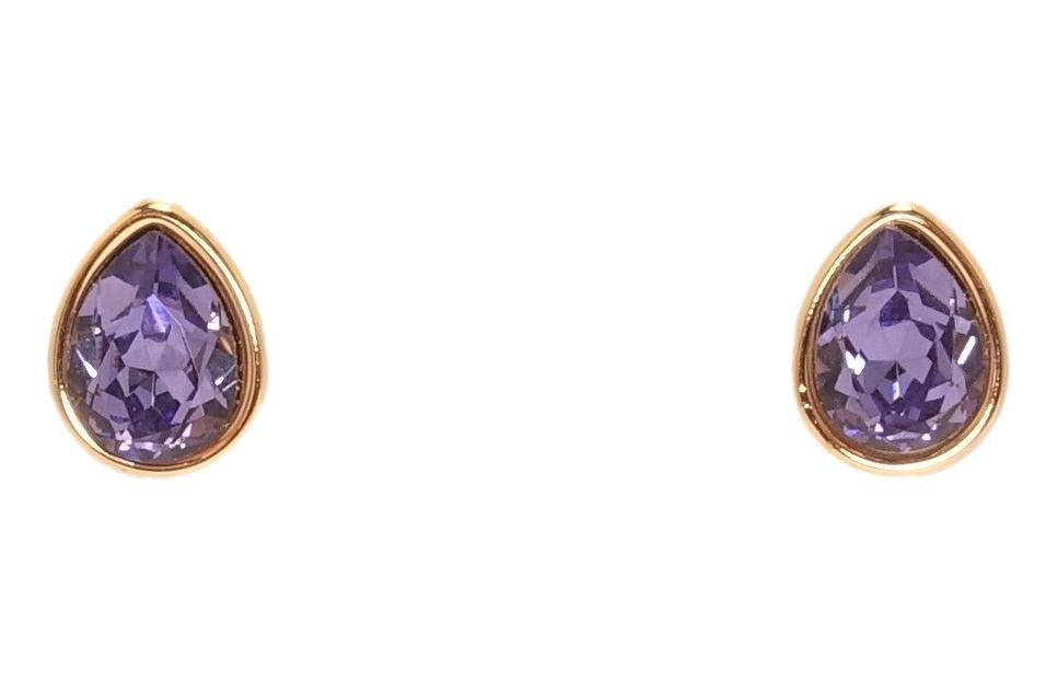 

Серьги Xuping Позолота 18K с кристаллами Swarovski гвоздики "Фиолетовый грушевидный кристалл в глухой оправе"