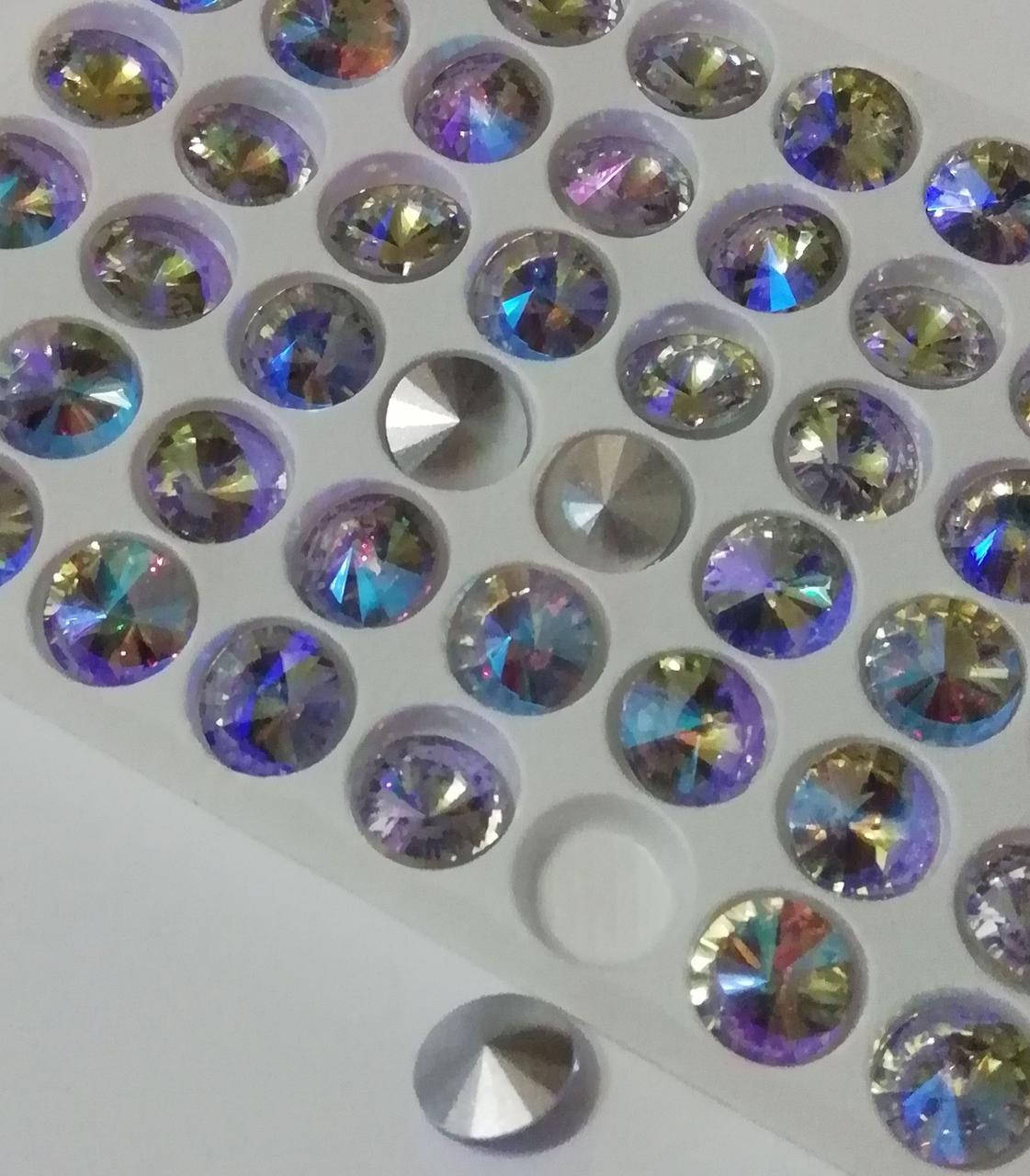

Конусные ювелирные стразы.Стекло. RIVOLI Premium Violet AB 10мм