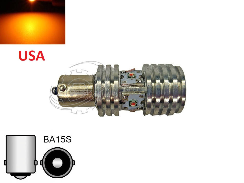 

Автолампа светодиодная LED, P21W, BA15S, 1156, Cree, для авто USA , Желтый
