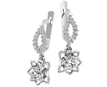 

Серьги серебряные Цветок 41306