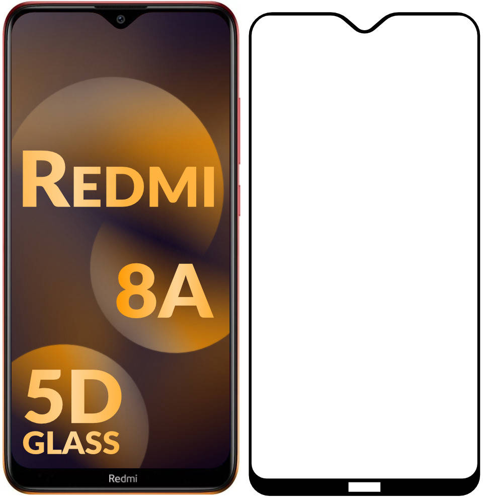 

5D стекло Xiaomi Redmi 8A (Защитное Full Glue) Black, Черный