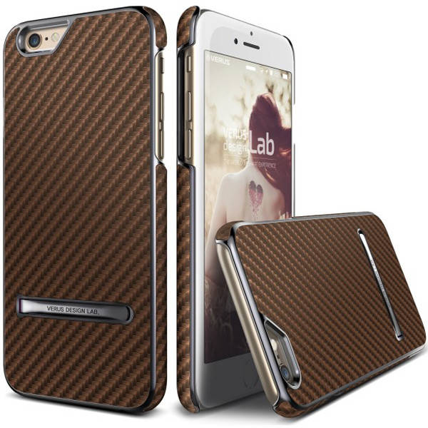

Чехол накладка VS Carbon Stick Case for iPhone 6/6S Plus, Copper Gold, Золотой