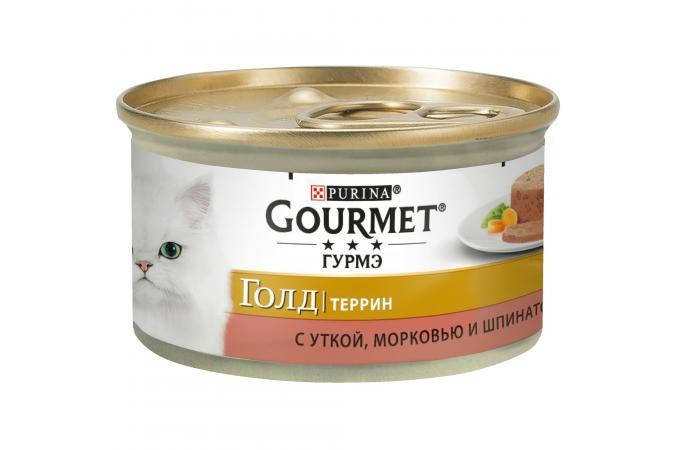 

Gourmet Gold Голд террин с уткой, морковью, шпинатом 85гр