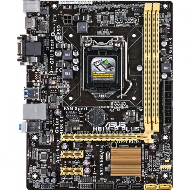 

Материнская плата ASUS H81M-P PLUS LGA 1150 (H81M-P-PLUS) Б/У