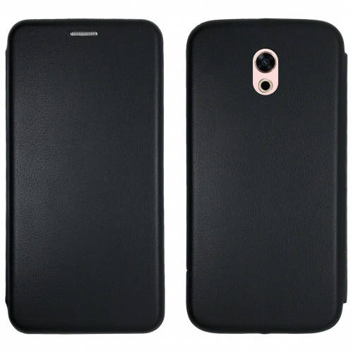 

Чехол-книжка Meizu M6S черный цвет \ чехол-книга магнитная есть отдел для карты