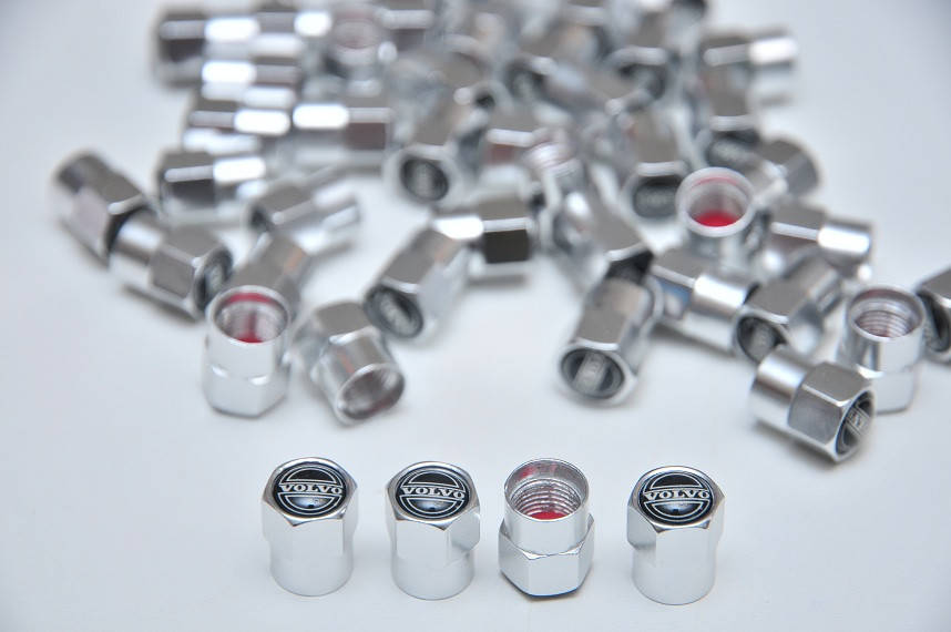 

4шт. Колпачки на Ниппель с логотипом Volvo Вольво Комплект Нипель золотник