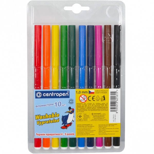 

Фломастер 10 цветов CENTROPEN