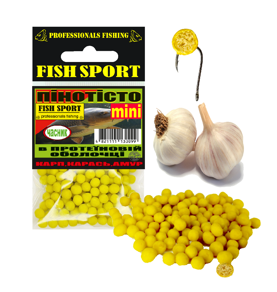 

Пенотесто MINI (Чеснок) в протеиновой оболочке 4-6mm, Жёлтый