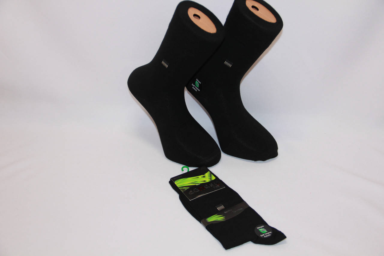 

Мужские носки высокие стрейчевые с бамбука DUNDAR 40-44 черный 5602