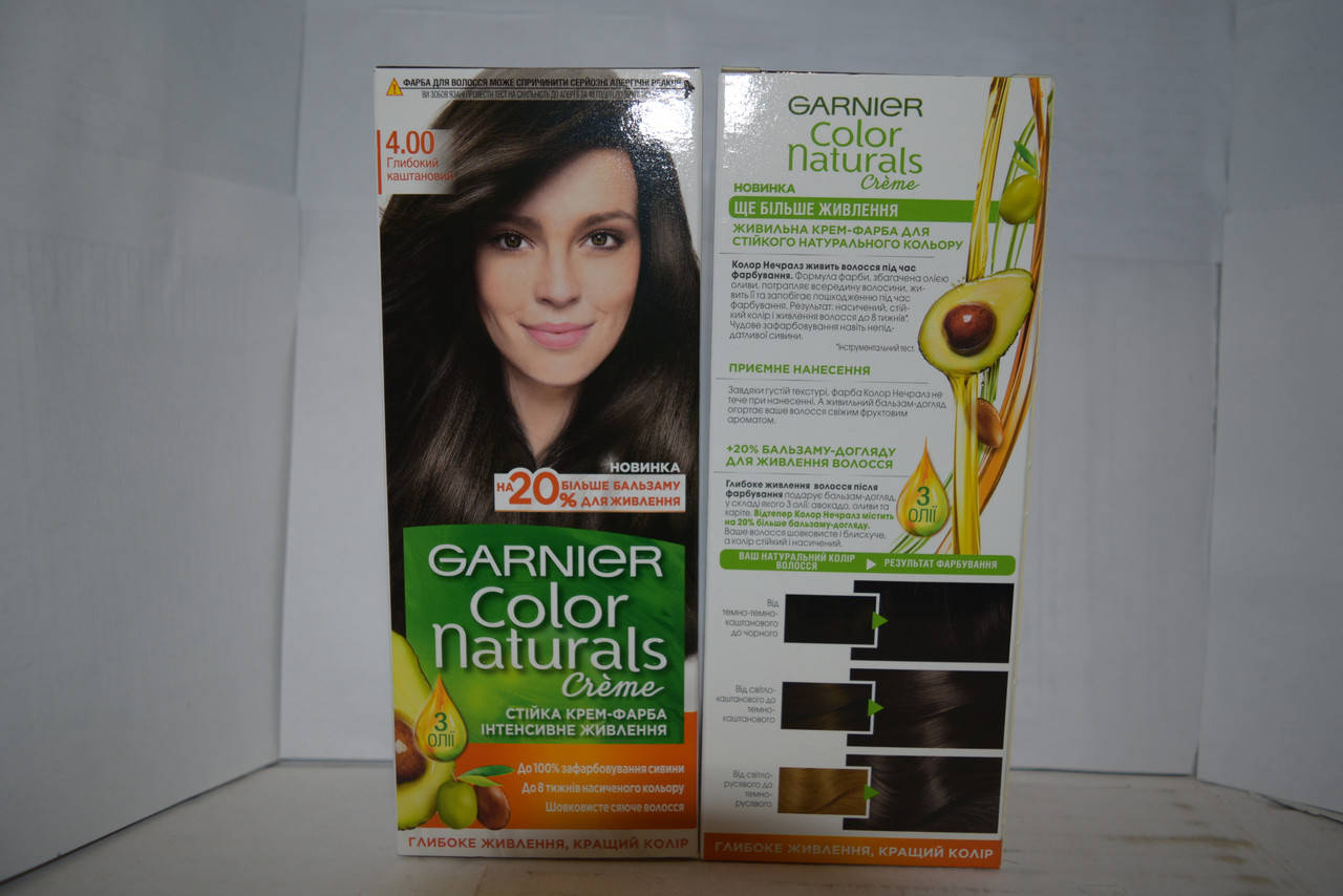 

Краска для волос Garnier Color Naturals 4.00 (Глубокий темно-каштановый)