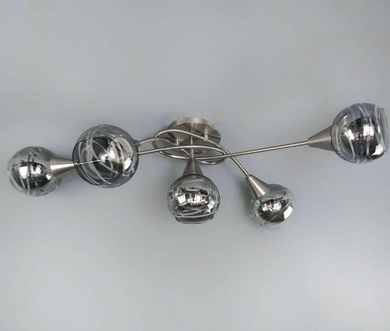 

Современная люстра в стиле лофт на 5 плафонов