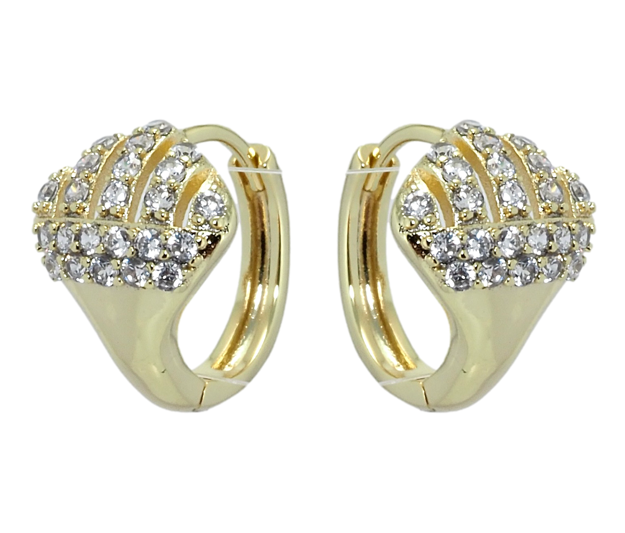 

Серьги Xuping Позолота 14K колечки "Орнамент с цирконием"