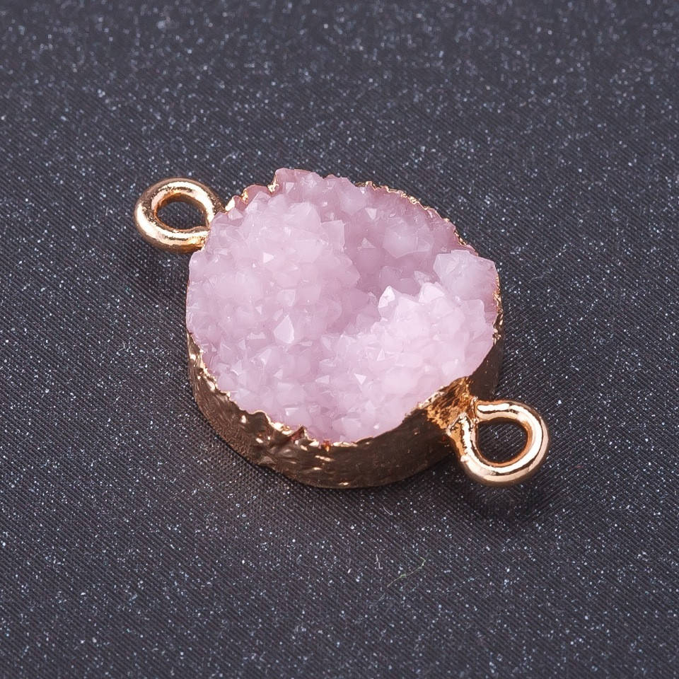 

Коннектор "Розовый Снег" цвет металла "золото" L1мм d- 14мм пластик