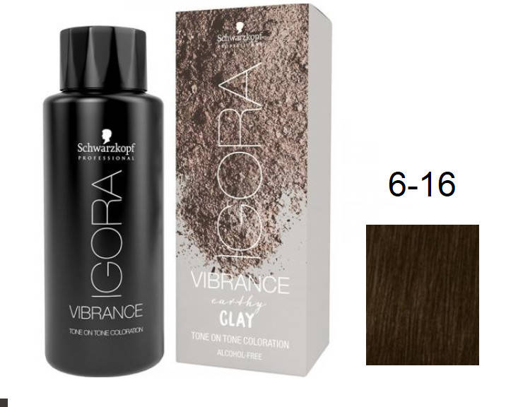 

Краска для волос Igora Vibrance Raw Essintials 6-16 Земляная глина 60 мл
