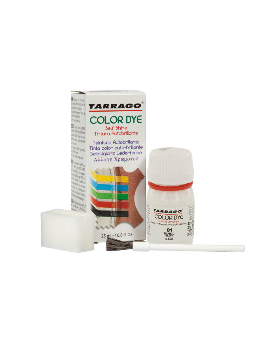 

Краситель для гладкой кожи и текстиля Tarrago Color Dye 25 мл цвет белый (01)