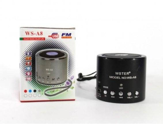 

Портативная Bluetooth колонка WSTER WS-A8 USB, SD, FM black ck2