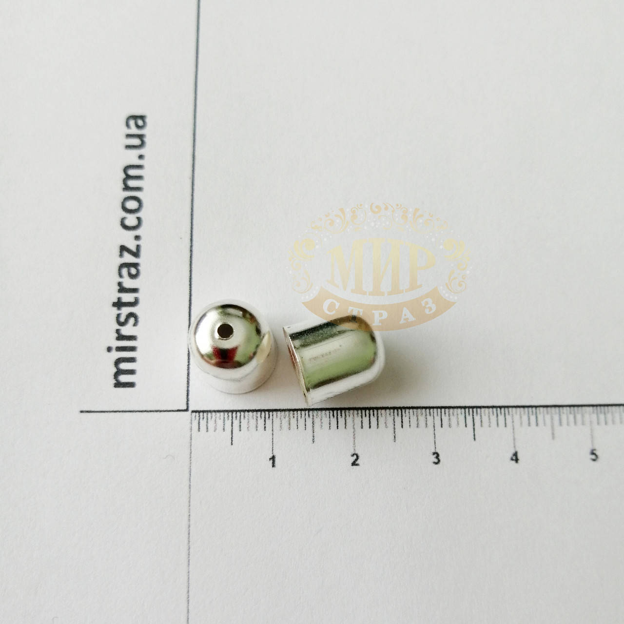 

Колпачки металлические для сережек, цвет Silver, 10х11 мм, 1 пара