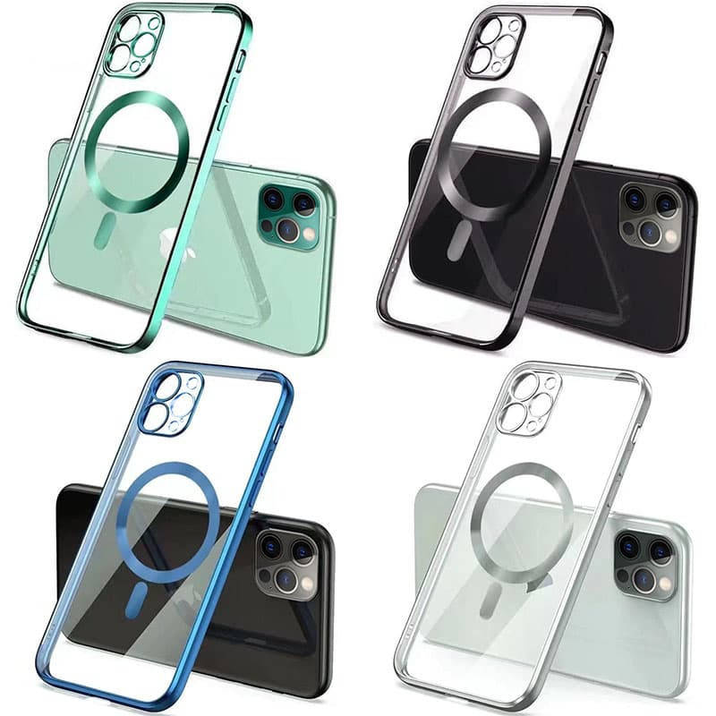 

TPU чехол Glossy Plating with Magnetic Safe для Apple iPhone 13 Pro (6.1")