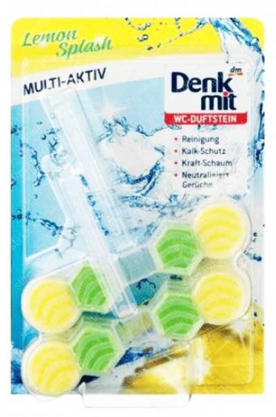 

Denkmit WC-Duftstein Multi-Aktiv Lemon Splash Подвесной блок для унитаза Лимон 2 шт.