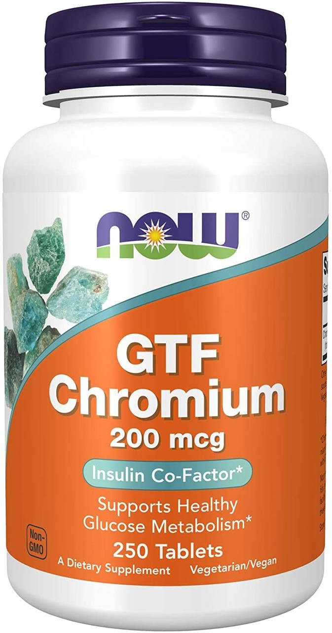 

Now Foods GTF Chromium 200mcg 250 таблеток