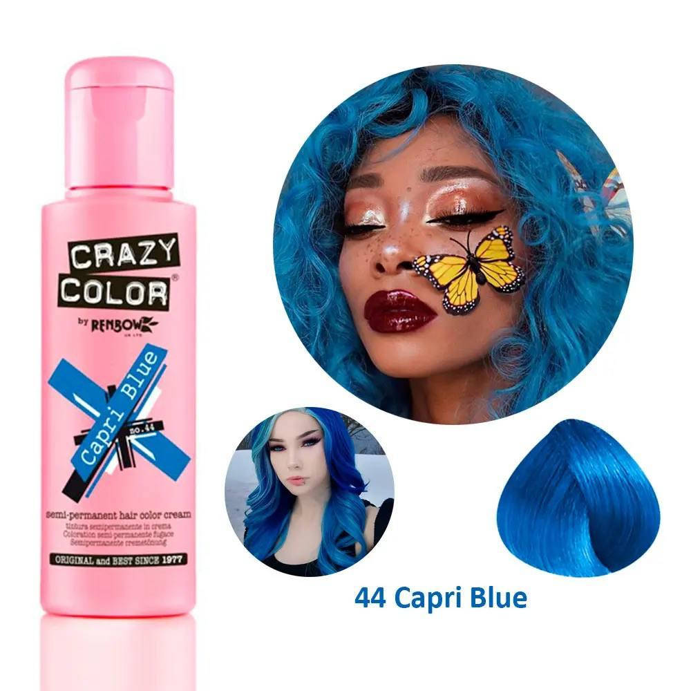 

Тинт-краска для волос №44 капри голубой, 100мл CRAZY COLOR