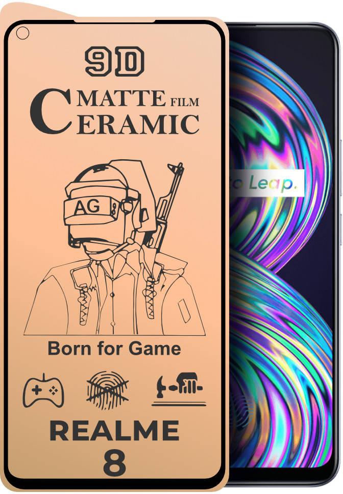 

Защитная пленка керамическая Ceramic Realme 8 (матовая) (Реалми 8)