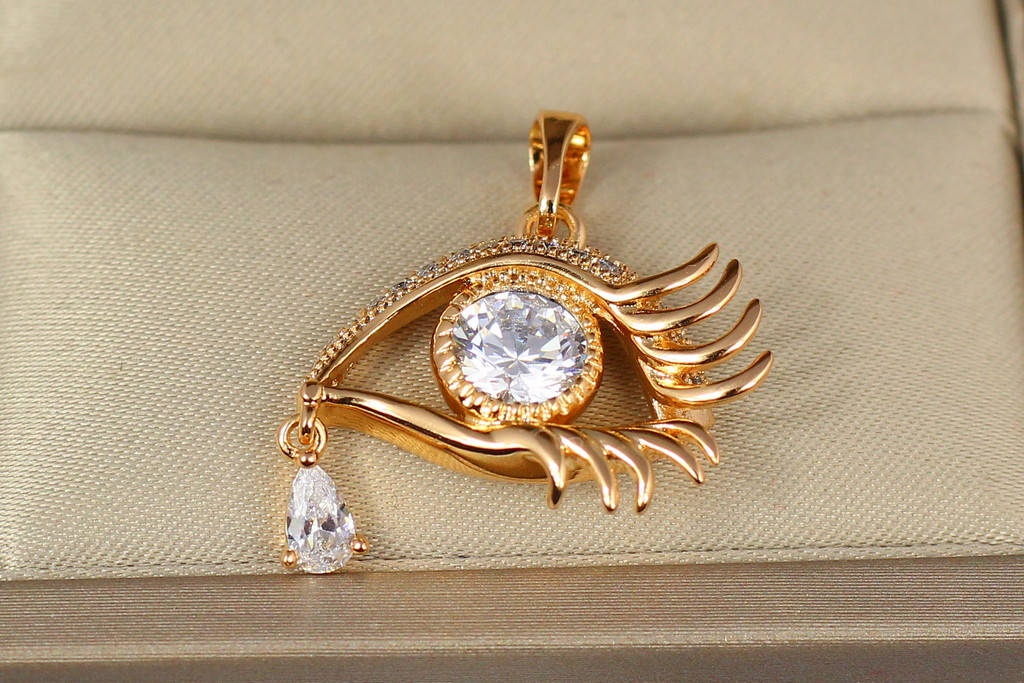 

Кулон Xuping Jewelry глаз со слезинкой золотистый