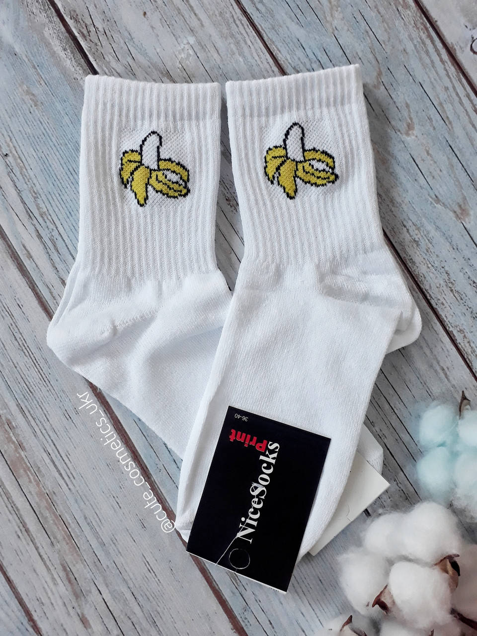 

Женские носки с принтом: "Bananas " 36-40 р.