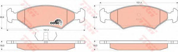 

Тормозные колодки TRW GDB255 на Ford Sierra / Форд Сиерра