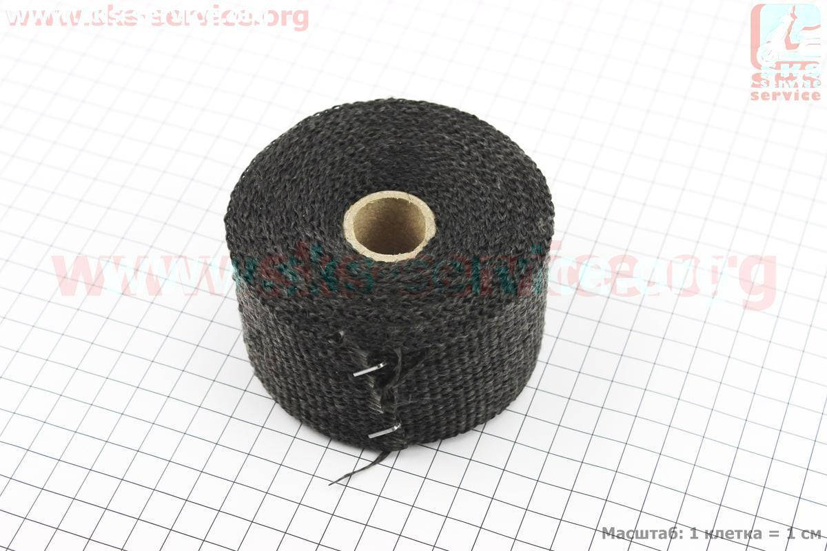 

Термолента глушителя жаропрочная (ширина 50мм, толщина 1,5мм) бухта - 5метров, ЧЕРНЫЙ (337779)