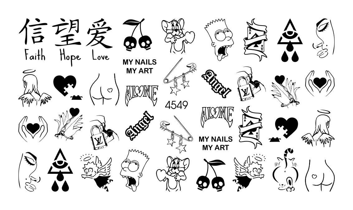 

Водный Слайдер дизайн фото дизайн плоский для ногтей с яркой печатью, Разные цвета