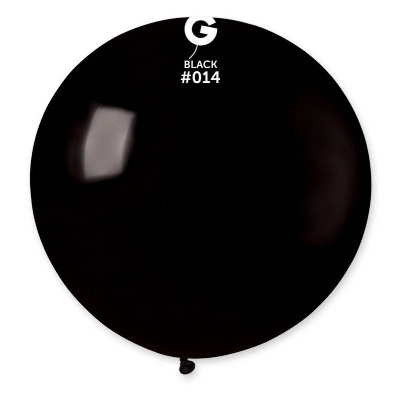 

Латексный воздушный шар 31’’ (80см) BLACK (#014) GEMAR, Черный