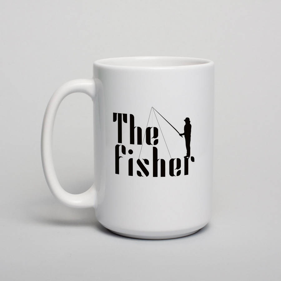 

Чашка с надписью "The fisher", 420 мл подарочная керамическая