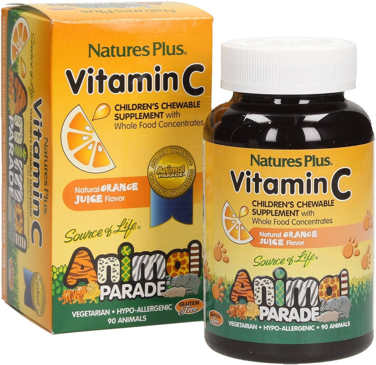 

Вітамін С для дітей Nature's Plus Animal Parade Vitamin C 90 Animals