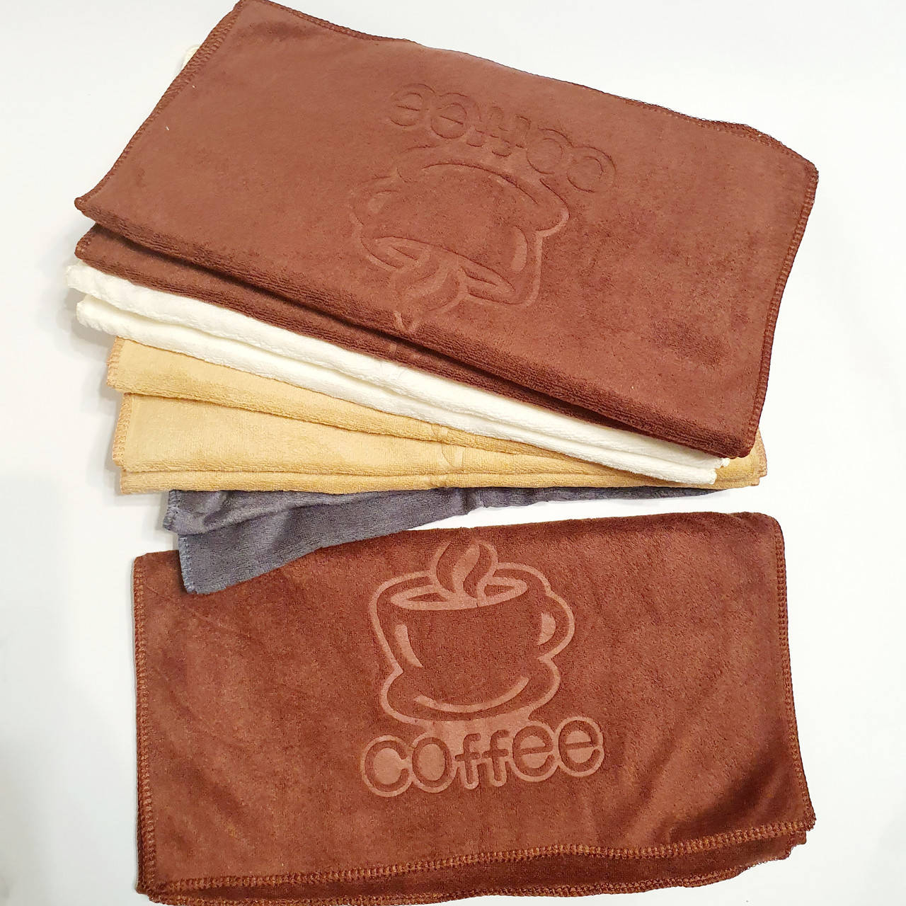 

Плюшевые полотенца из микрофибры 70*35см Coffee