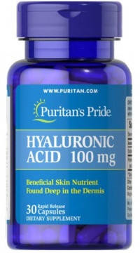 

Гиалуроновая кислота Puritan's Pride - Hyaluronic Acid 100 мг (30 капсул)