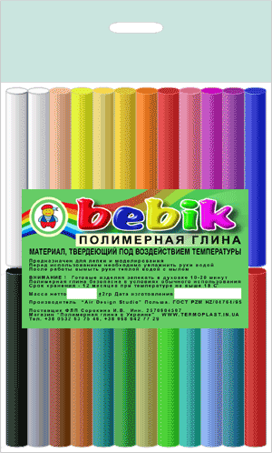 

Полімерна глина 24 кольори