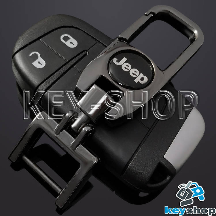 

Брелок для ключа Джип (Jeep), (темный хром), с карабином