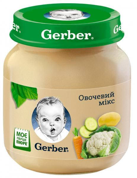 

Gerber Пюре овощное Овощной микс 6м+ (130 г)