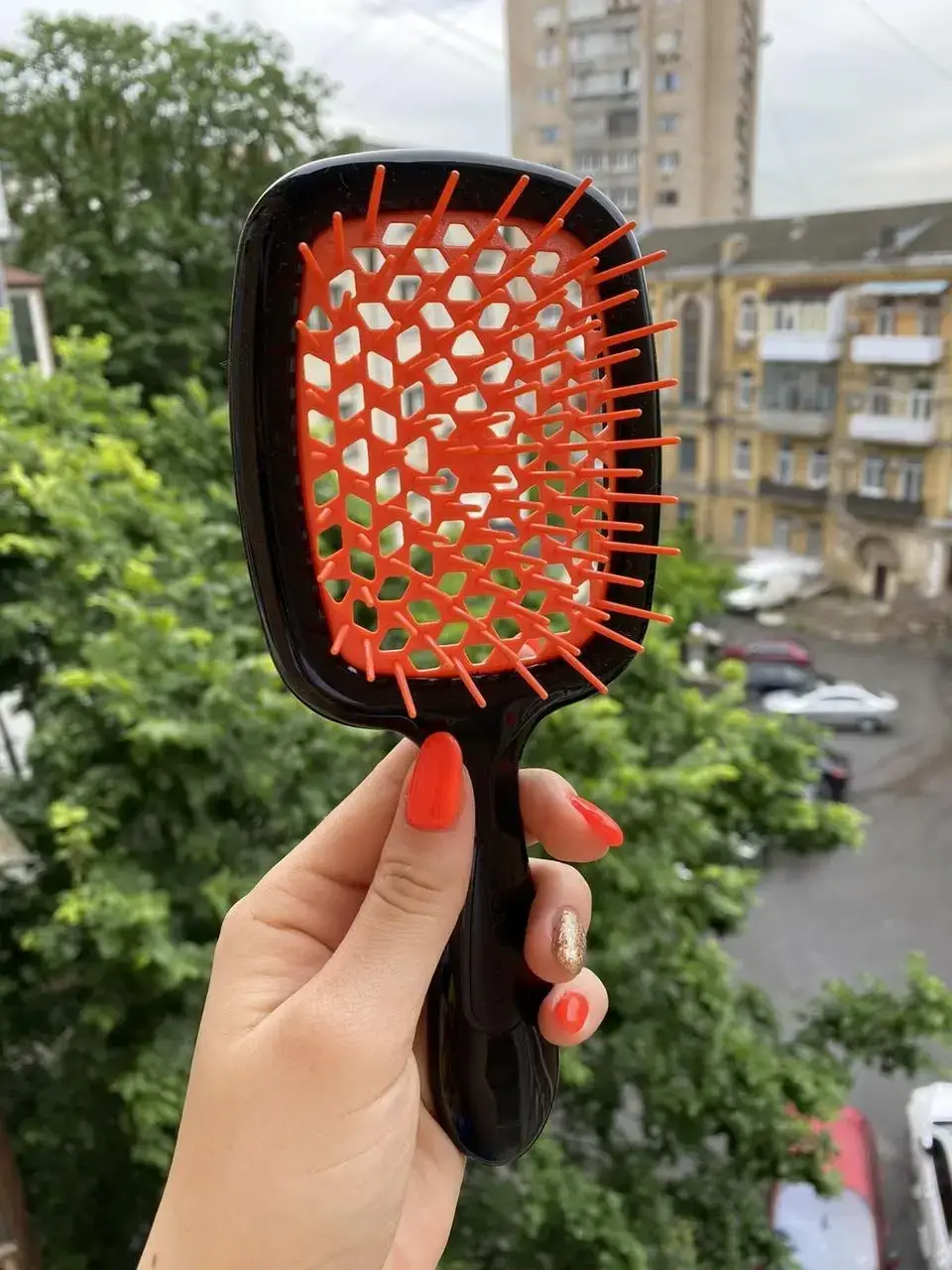 

Расческа Janeke Superbrush With Soft Moulded Tips 71SP226 ARA (чорный с оранжевым), Оранжевый