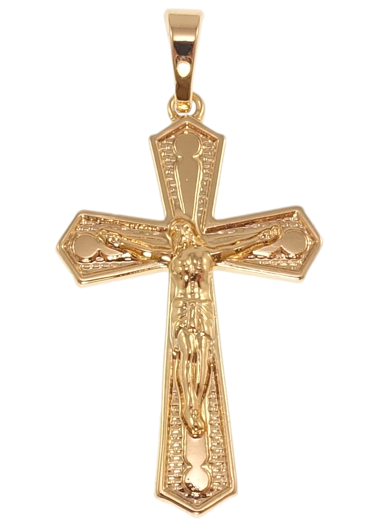 

Кулон Xuping Позолота 18K "Декоративный Крест с Распятием" для цепочки до 5мм