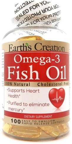 

Жирные кислоты Earths Creation Omega 3-1000 мг (Cholesterol Free) 100 капсул