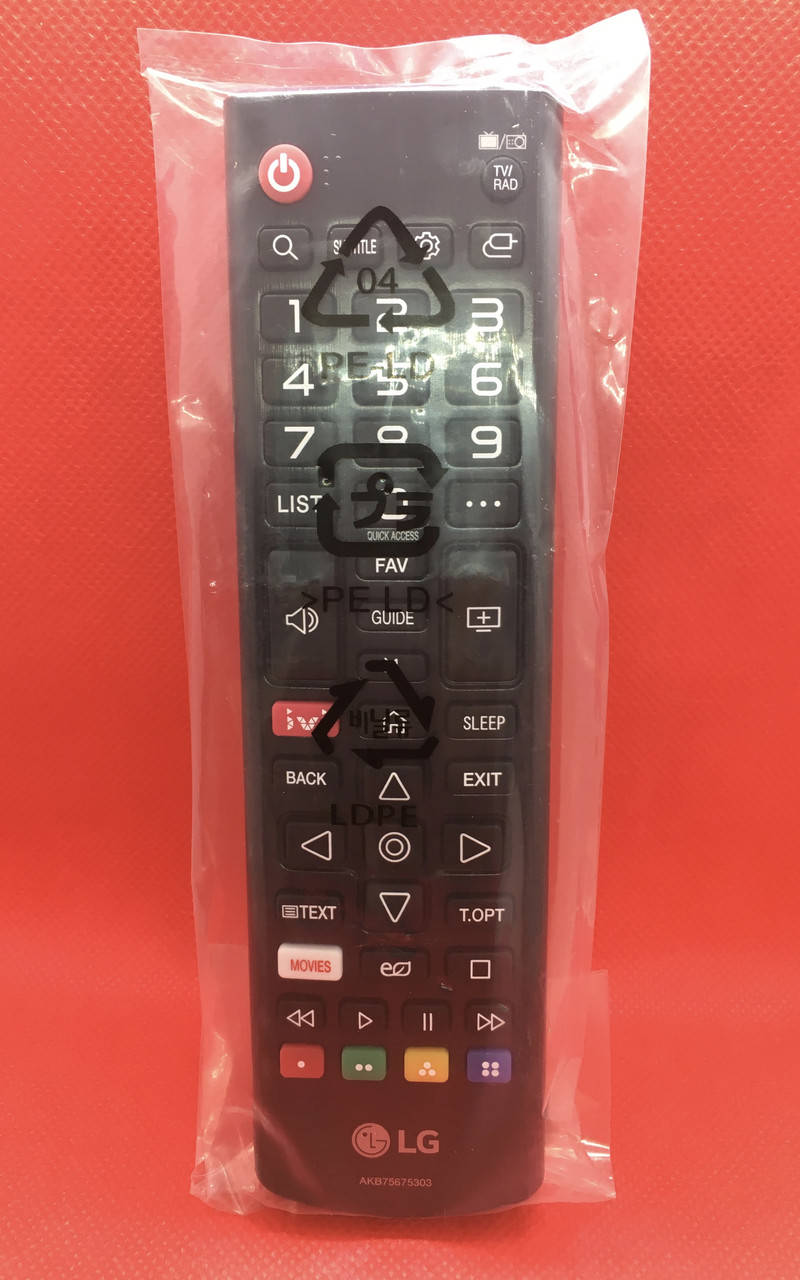 

Пульт дистанционного управления для телевизора LG AKB75675303 ОРИГИНАЛ, Черный